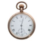 American Waltham gold plated lever pocket watch, serial no. 23846220, circa 1920, signed movement