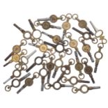 Thirty pocket watch keys (30)