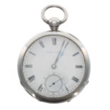 American Waltham 'W'm Ellery' silver lever pocket watch, serial no. 745225, circa 1874, signed