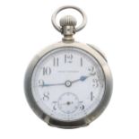 Seth Thomas lever set pocket watch, serial no. 197852, circa 1889, signed movement with safety