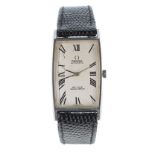 Omega De Ville 'Golden Mercury' automatic rectangular stainless steel gentleman's wristwatch,