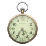 Jaeger-LeCoultre WWII British Military Army issue nickel cased lever pocket watch, signed cal. 467/2