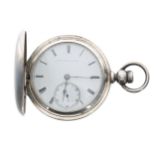 United Stated Watch Co. lever hunter pocket watch, serial no. 80508, circa 1874, Asa Fuller grade