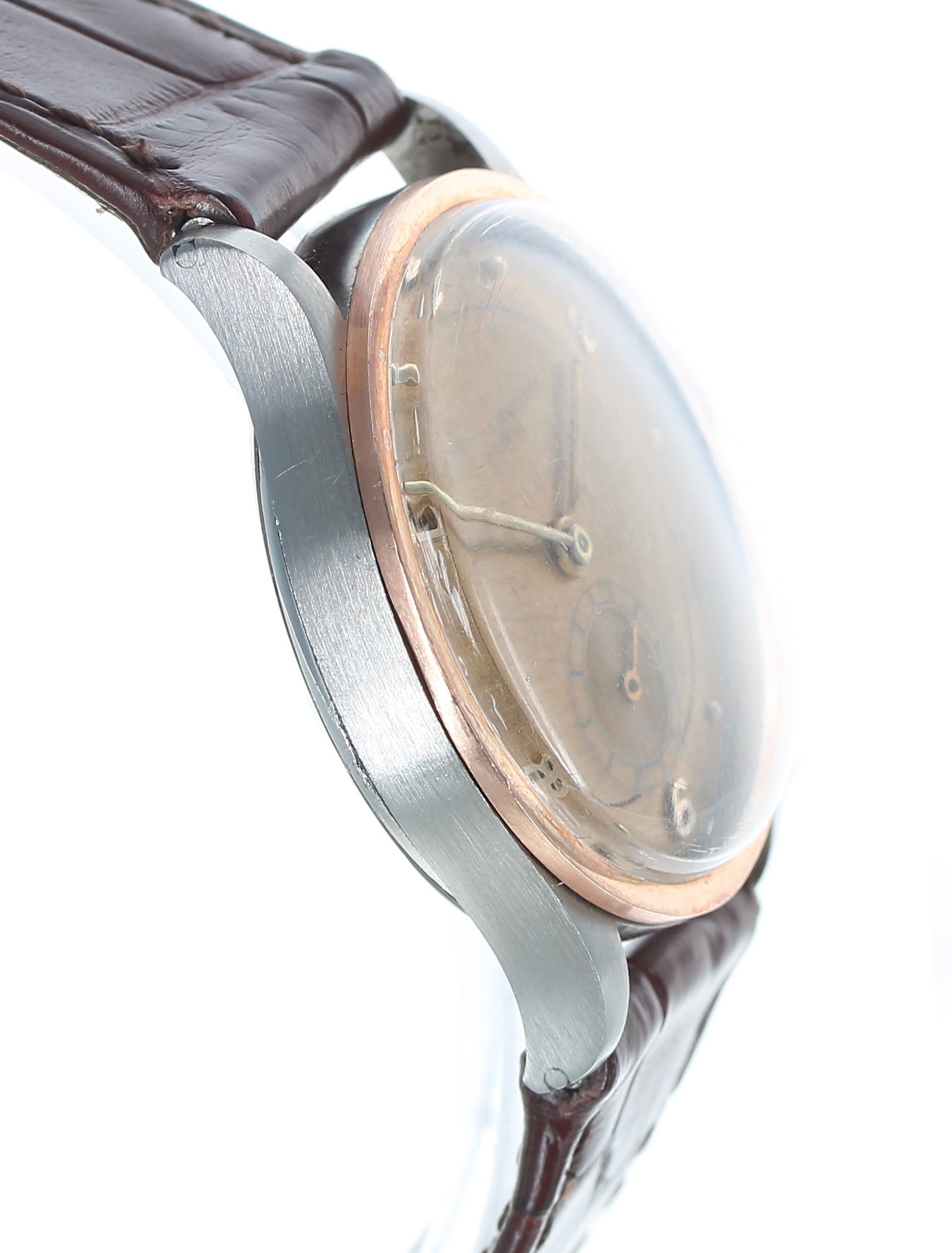 Vacheron & Constantin, Genéve stainless steel gentleman's wristwatch, circa 1940s, pink gold - Image 3 of 4