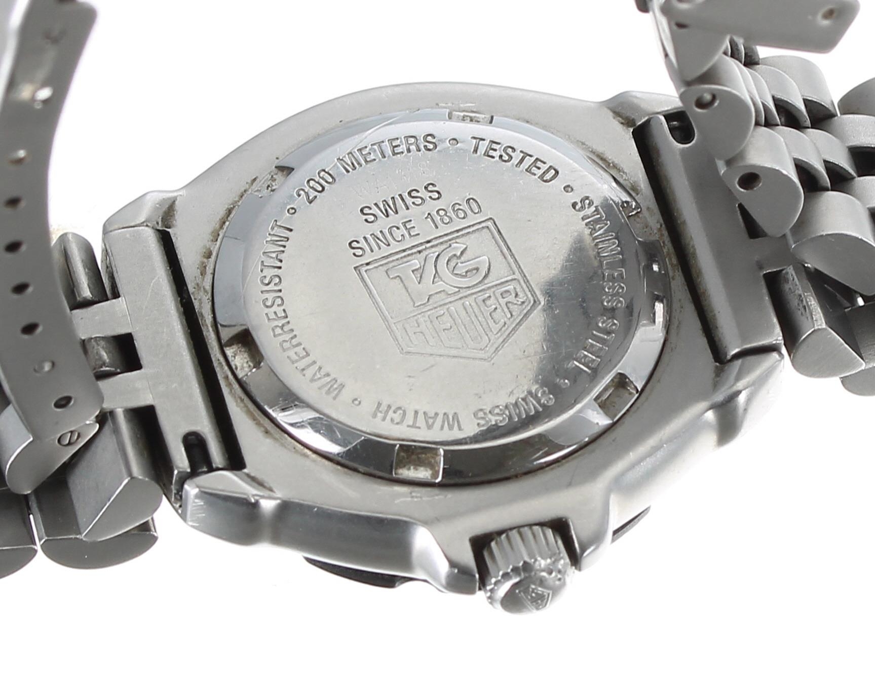 Tag Heuer Professional 200m stainless steel lady's wristwatch, reference no. WA1418, white dial, - Image 2 of 2