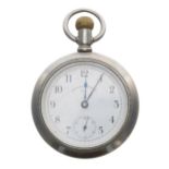 American Waltham 'Sterling' nickel cased lever pocket watch, no. 10877289, circa 1901, signed