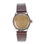 Vacheron & Constantin, Genéve stainless steel gentleman's wristwatch, circa 1940s, pink gold