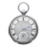 George IV silver fusee lever pocket watch, London 1827, the movement signed Jas Whitelaw, Edinburgh,