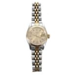 Rolex Oyster Perpetual Date stainless steel and gold lady's wristwatch, reference no. 69173,