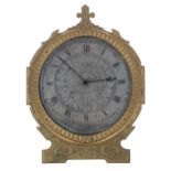 Small ormolu strut clock timepiece in the manner of and probably by Thomas Cole, the fine foliate