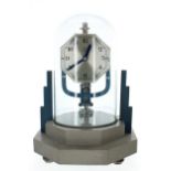Bulle electric mantel clock, the 3.5" octagonal silvered dial signed Bulle Clock, Brevete S.G.D.