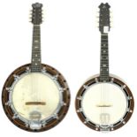 The Windsor Pyxe mandolin banjo, bearing the Windsor logo badge to the head and stamped Patent no.