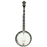 Sullivan Greenbriar Model five string banjo, with mahogany resonator, 11" skin and geometric