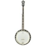 Gretsch Broadkaster Supreme Model five string banjo, with 11" skin, geometric mother of pearl