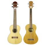 Contemporary Ashbury baritone ukulele, model no. AU60B, ser. no. 01/16880128, soft case; also