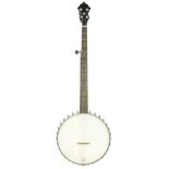 Vega Style M Tu-Ba-Phone five string open back banjo, the perch pole stamped Made by The Vega