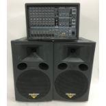 Yamaha EMX88S powered mixer; together with a pair of Celestion Road PA monitor speakers *Please