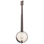 Ray Fenwick - Hawk five string banjo in need of restoration, within original hard case