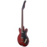 Ray Fenwick - Hofner Colorama II electric guitar, made in Germany, circa 1960; Body: red finish,