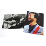 Eric Clapton - two autographed photographs *The autograph on the coloured photograph was obtained at