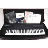 Roland D-50 Linear Digital Synthesizer keyboard, with owner's manuals, additional sound cards and