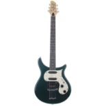 Patrick Eggle New York electric guitar, made in England, circa 1994, ser. no. 9xx7; Body: metallic
