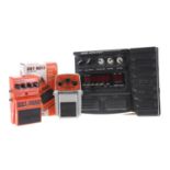 DigiTech Hothead distortion guitar pedal, boxed; together with an Daphon E20DS distortion pedal