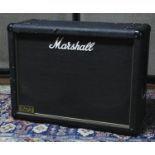 Marshall 1922 guitar amplifier speaker cabinet, bearing "Seven Little Sisters" stencil to the
