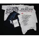Simple Minds - four original tour T-shirts (three with sleeves removed); together with an original