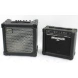 Roland Cube 40XL guitar amplifier; together with a Behringer V-Tone GM108 guitar amplifier (2) *