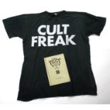 Cult - original 1987 'Cult Freak' tour T-shirt inscribed 'Boogie till you blow chunks' to the