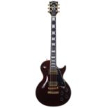 1993 Gibson Les Paul Custom electric guitar, made in USA, ser. no. 9xxxxx8; Body: wine red finish;