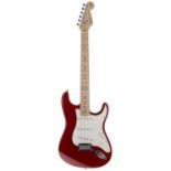 1994 Fender 40th Year Stratocaster electric guitar, made in USA, ser. no. N4xxxx5; Body: Lipstick