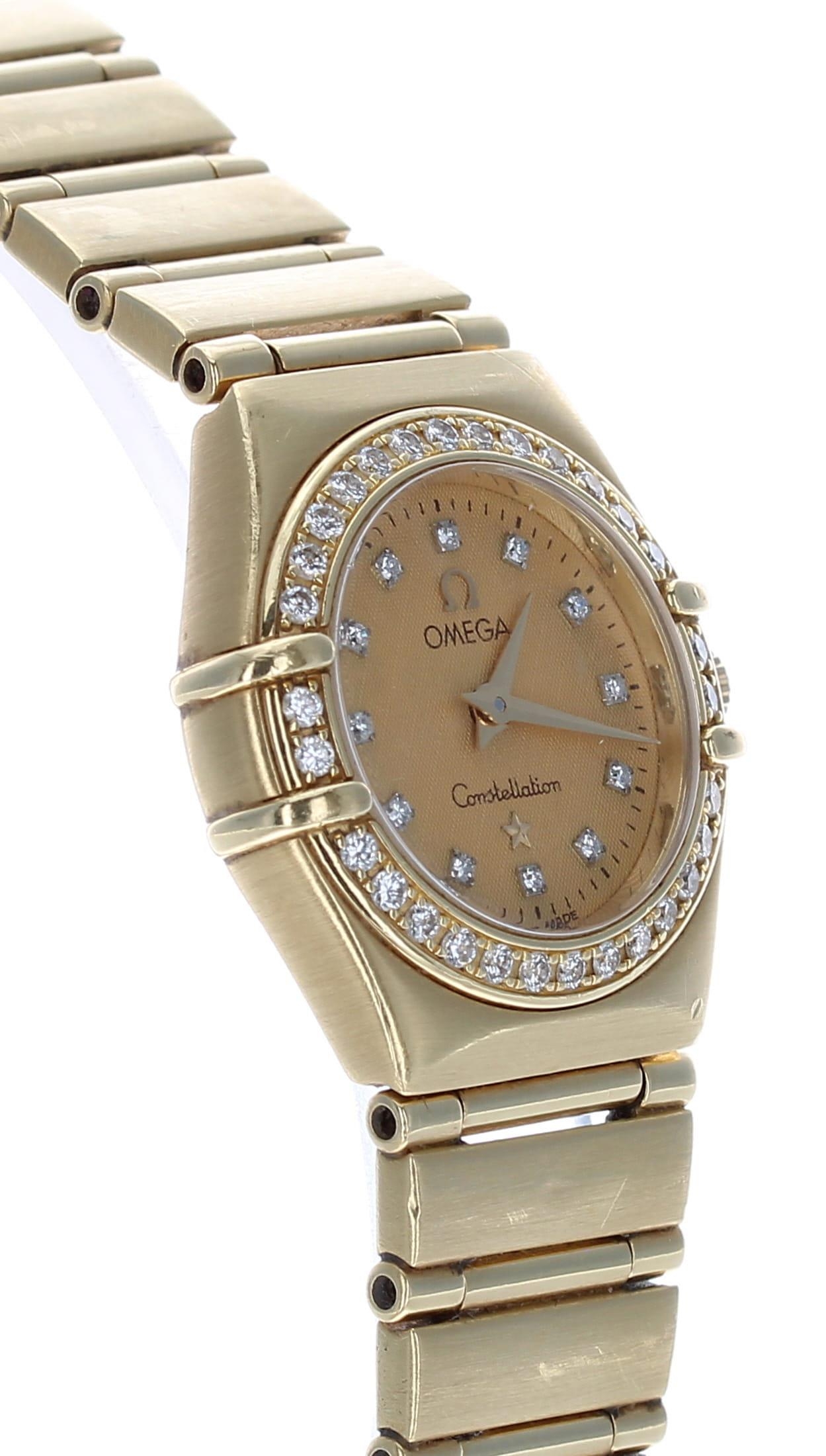 Omega Constellation 18ct diamond set lady's wristwatch, serial no. 55164xxx, circa 1993, quartz, - Image 3 of 5