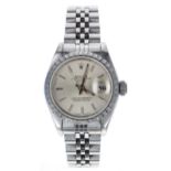 Rolex Oyster Perpetual Date stainless steel lady's wristwatch, reference no. 69240, serial no.