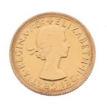 Elizabeth II 1966 full sovereign coin, 8gm