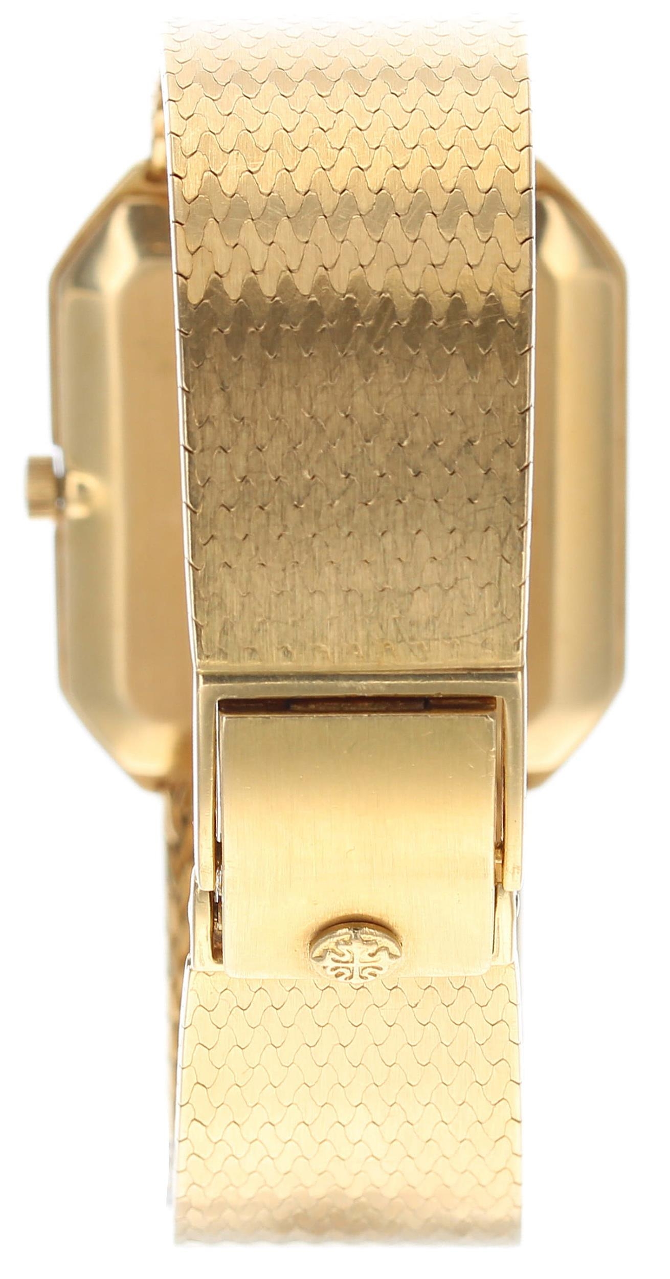 Fine Patek Philippe 18ct rectangular slim gentleman's dress wristwatch, reference no. 3860/001, - Image 4 of 6