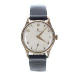 Omega 9ct gentleman's wristwatch, Birmingham 1955, case no. 133xx 7061xx, serial no. 14389xxx,