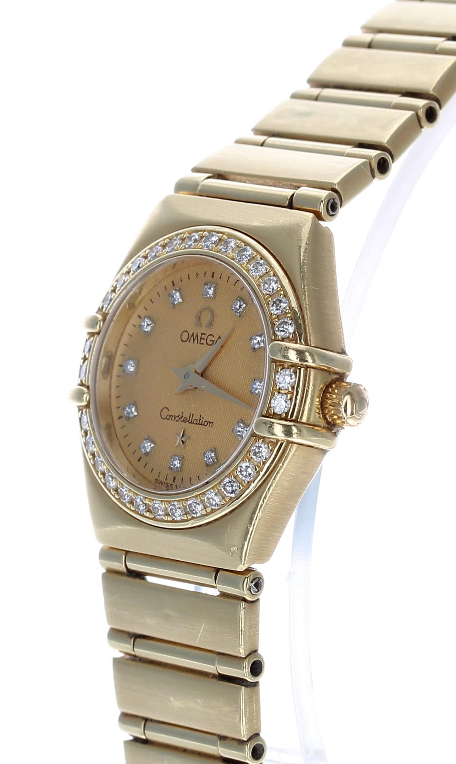 Omega Constellation 18ct diamond set lady's wristwatch, serial no. 55164xxx, circa 1993, quartz, - Image 2 of 5