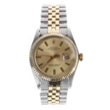 Rolex Oyster Perpetual Datejust gold and stainless steel gentleman's wristwatch, reference no. 1601,