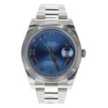 Rolex Oyster Perpetual Datejust 41 stainless steel gentleman's wristwatch, reference no. 126300,