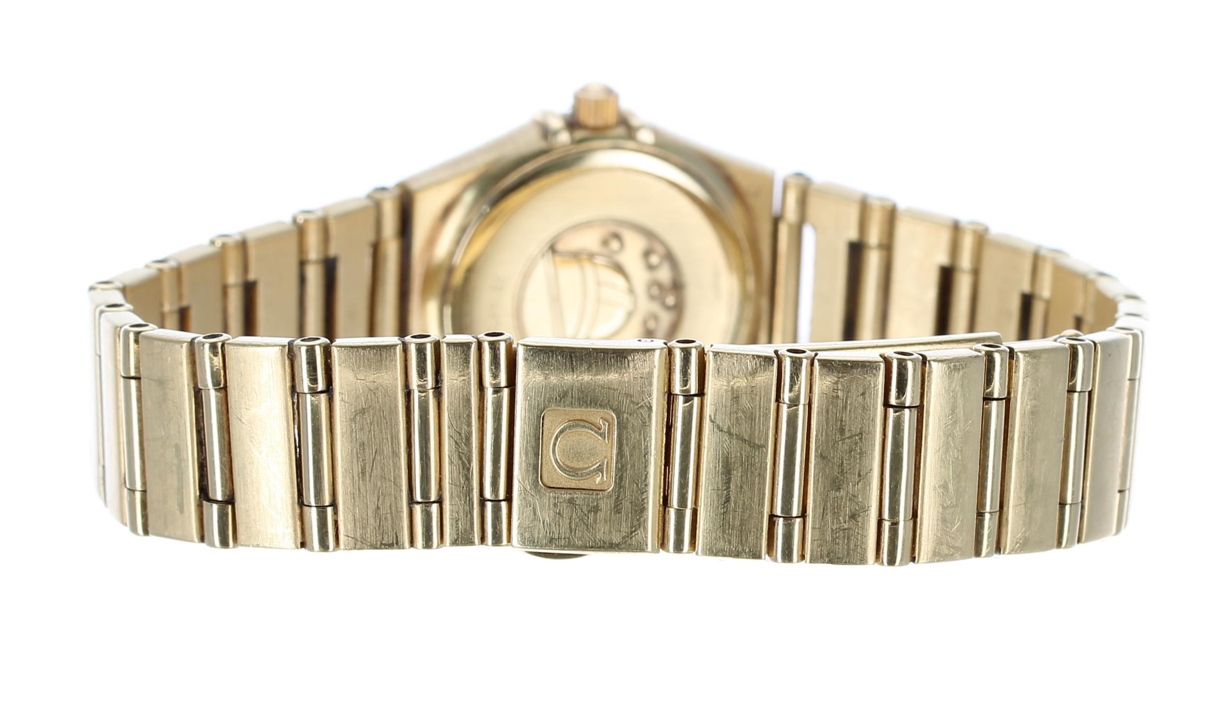 Omega Constellation 18ct diamond set lady's wristwatch, serial no. 55164xxx, circa 1993, quartz, - Image 5 of 5
