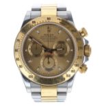 Rolex Oyster Perpetual Cosmograph Daytona gold and stainless steel gentleman's wristwatch, reference