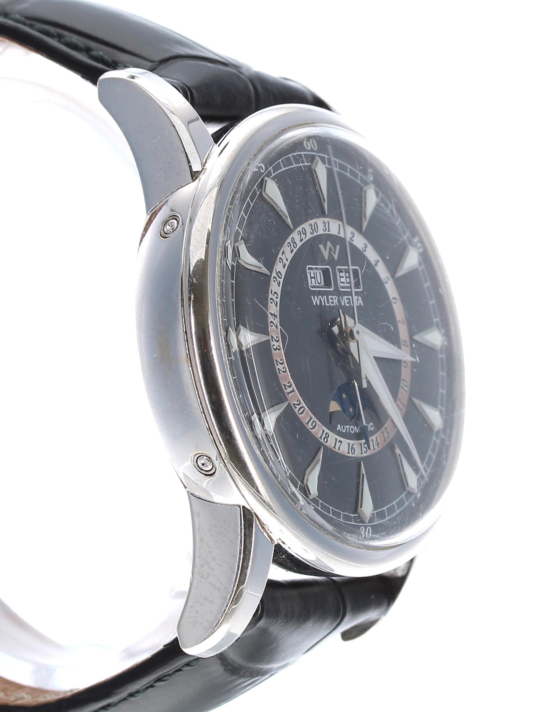 Wyler Vetta 18ct white gold calendar automatic gentleman's wristwatch, reference no. WV0057EE, - Image 3 of 5