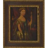 English School (19th century) - portrait of a young Queen Victoria, standing three quarter length