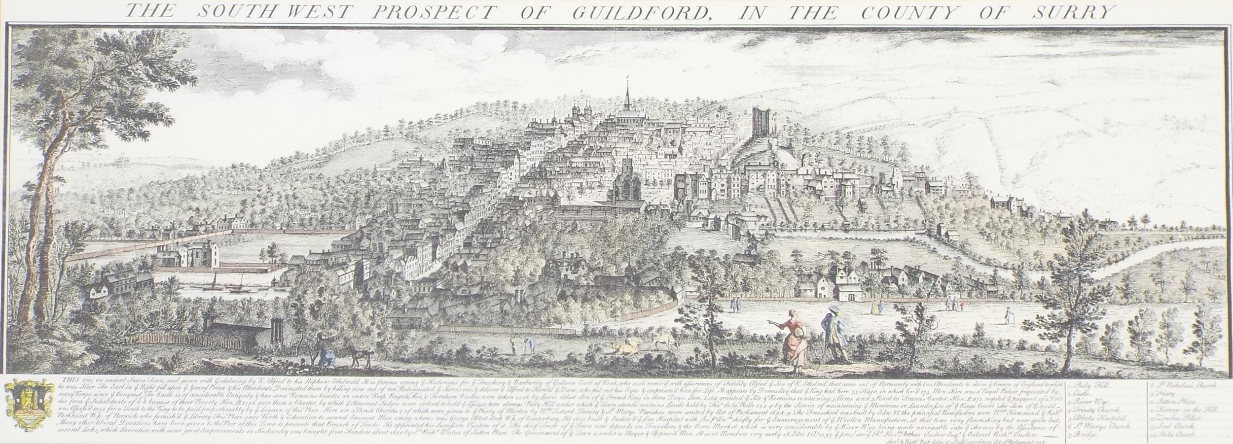 After Samuel and Nathaniel Buck (20th century) - 'South West Prospect of Guildford, in The County of - Image 2 of 2