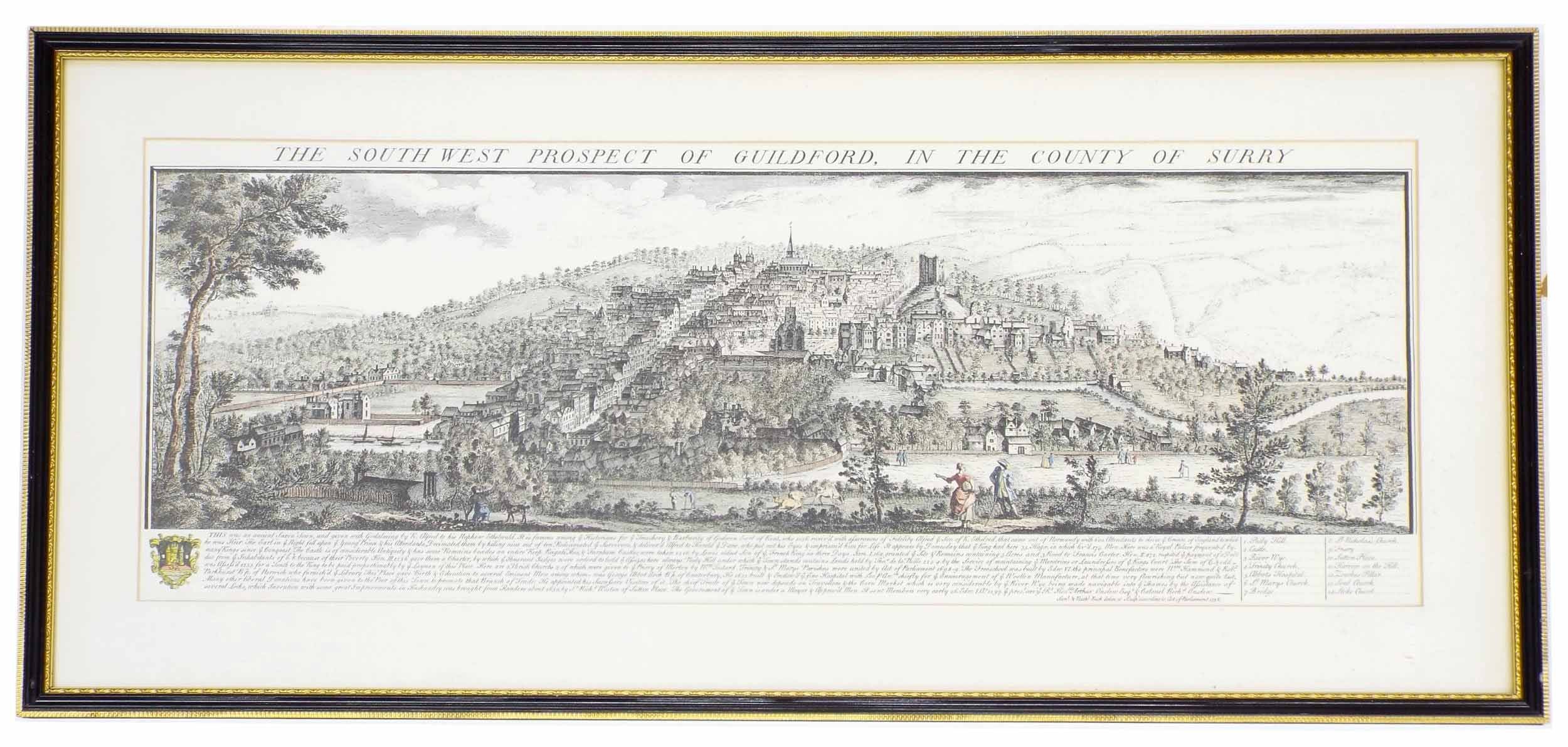 After Samuel and Nathaniel Buck (20th century) - 'South West Prospect of Guildford, in The County of