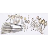 Selection of assorted Continental 800 silver flatware; primarily spoons and teaspoons, 17.5oz t;