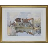 Edward Wesson RI, RSMA, RBA, RI (1910-1983) - Watermill, possibly Norfolk, signed, watercolour, 18.