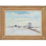 Ian Houston (1934-2021) - 'Snow in the Fields - Bawburgh, Norfolk', signed, also inscribed on an